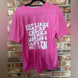 Gildan Pink Short Sleeve graphic Tee